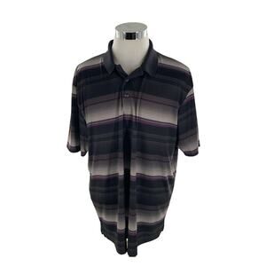 Jack Nicklaus Stay Dri Ombre Stripes Polo Shirt Mens XXL Short Sleeve Preppy